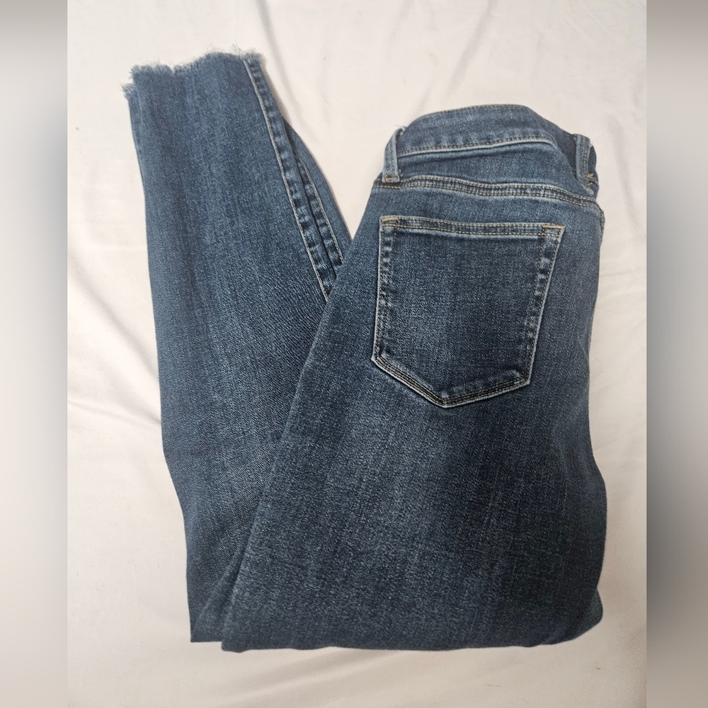 Lucky Brand Lolita Skinny Cut Off Raw Hem Cropped Ankle Jeans Size 8/29!
